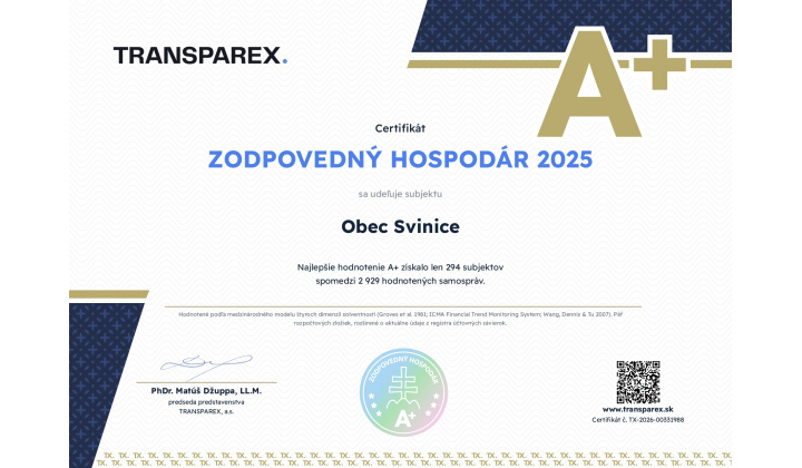 Ocenenie Zodpovedný hospodár 2025