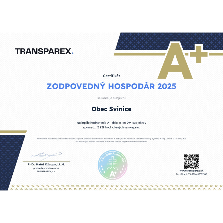 Ocenenie Zodpovedný hospodár 2025